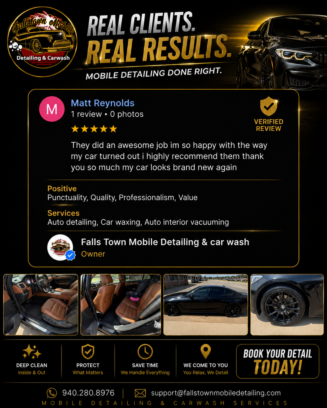 Falls Town Mobile Detailing customer review