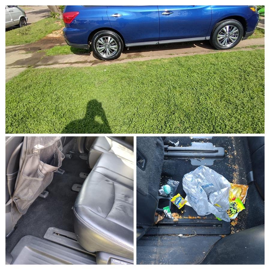 Nissan Pathfinder full detail before and after - mobile detailing Wichita Falls TX