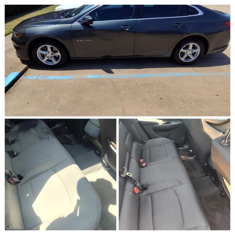 Chevy Malibu interior reset before and after - car detailing Wichita Falls TX